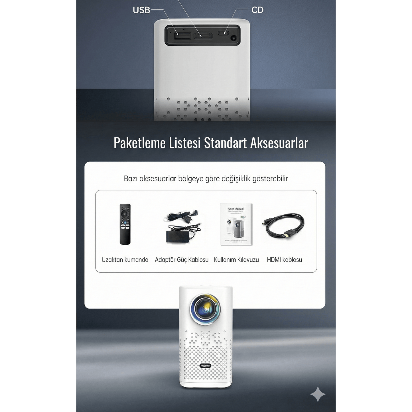 Teknomie Nova Go Mini Projeksiyon Cihazı