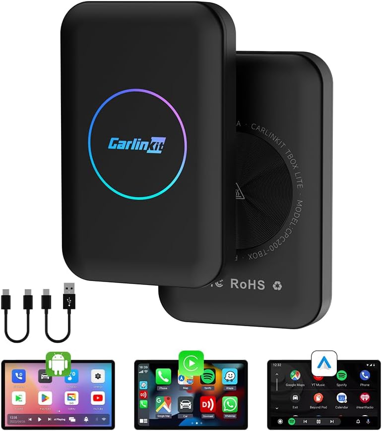 3-in-1 Video Destekli Kablosuz CarPlay & Android Auto Smart AI Box Netflix&Youtube Destekli