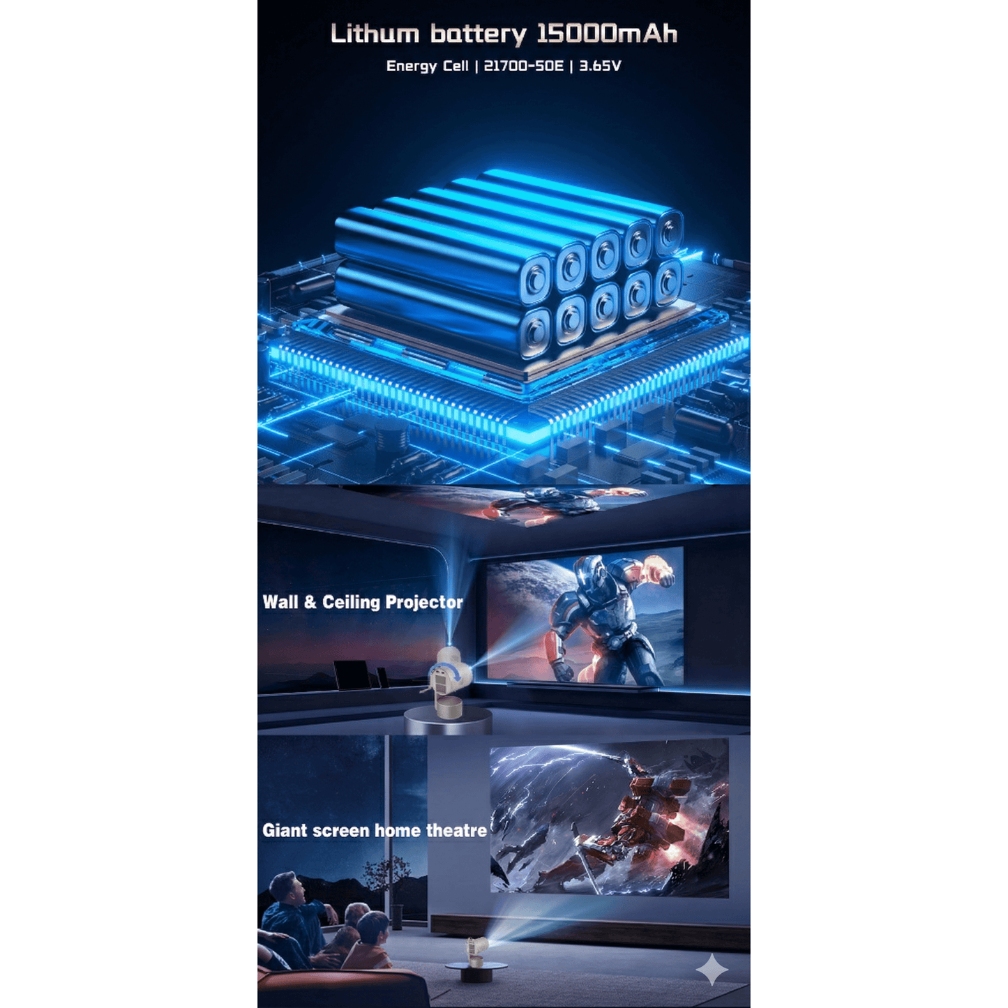 Teknomie Nova Go Traveler Projeksiyon Cihazı