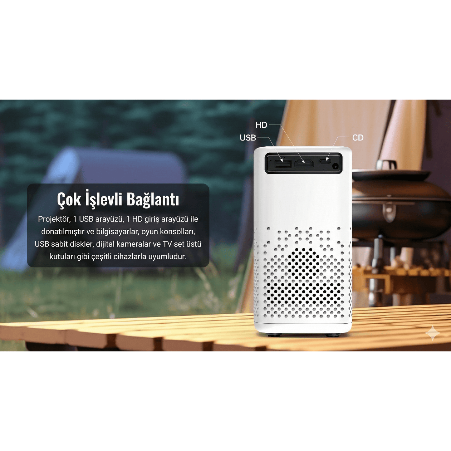 Teknomie Nova Go Mini Projeksiyon Cihazı