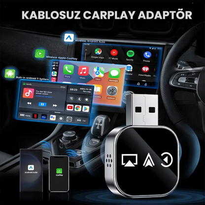 4 in 1 Ekran Yansıtmalı Kablosuz CarPlay & Android Auto Adaptör