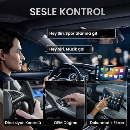 4 in 1 Ekran Yansıtmalı Kablosuz CarPlay & Android Auto Adaptör