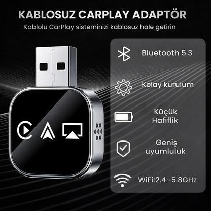 4 in 1 Ekran Yansıtmalı Kablosuz CarPlay & Android Auto Adaptör