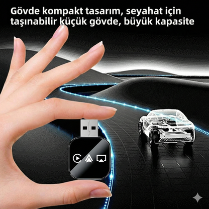 4 in 1 Ekran Yansıtmalı Kablosuz CarPlay & Android Auto Adaptör