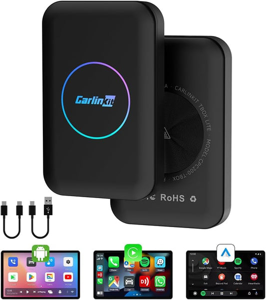 3-in-1 Video Destekli Kablosuz CarPlay & Android Auto Smart AI Box Netflix&Youtube Destekli