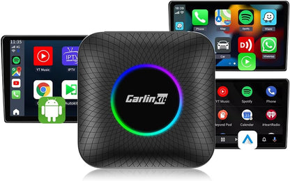 Carlinkit Ai Box Ambient 8GB/128GB – Android 13 Akıllı Araç Kutusu | Kablosuz CarPlay & Android Auto, YouTube • Netflix • TikTok • Google Play Destekli, 4G + Wi-Fi, 8 Çekirdek, 8 GB RAM + 128 GB ROM