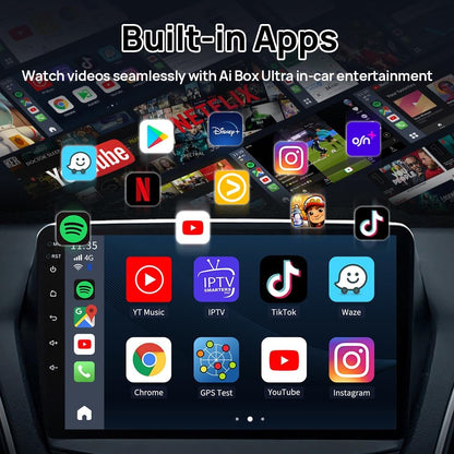 Carlinkit Ai Box Ambient 8GB/128GB – Android 13 Akıllı Araç Kutusu | Kablosuz CarPlay & Android Auto, YouTube • Netflix • TikTok • Google Play Destekli, 4G + Wi-Fi, 8 Çekirdek, 8 GB RAM + 128 GB ROM