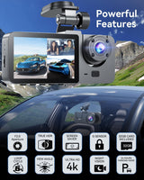 Teknomie  Ultra HD 3 Kanallı Araç Kamerası
