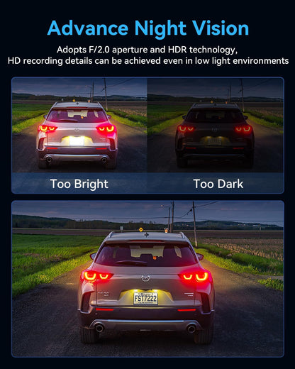 4K Ultra HD 3 Kanallı Araç Kamerası - 360° Ön, İç ve Arka Koruma