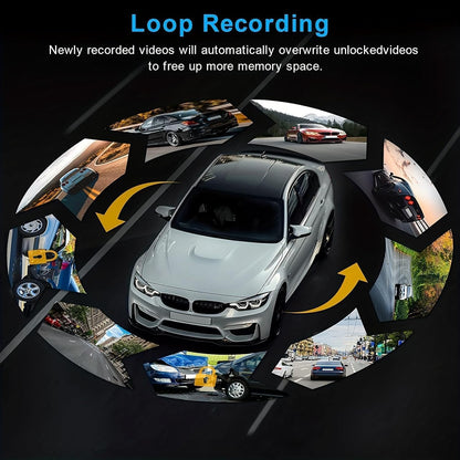 A2 Pro Dash Cam Araç Kamerası – Süper Gece Görüşü, G-Sensör Acil Kilit, 24 Saat Park Modu, WDR, Loop Recording