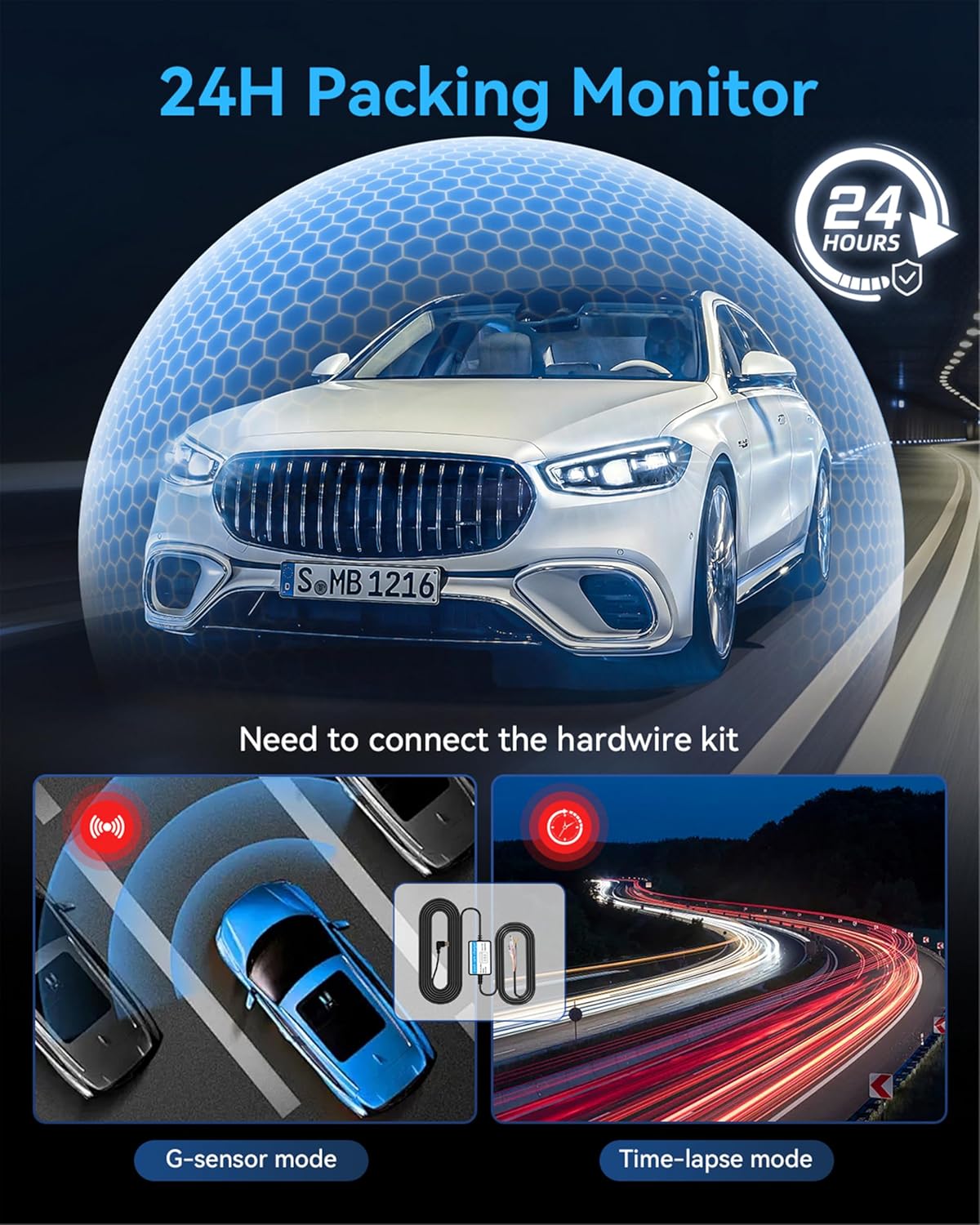 4K Ultra HD 3 Kanallı Araç Kamerası - 360° Ön, İç ve Arka Koruma