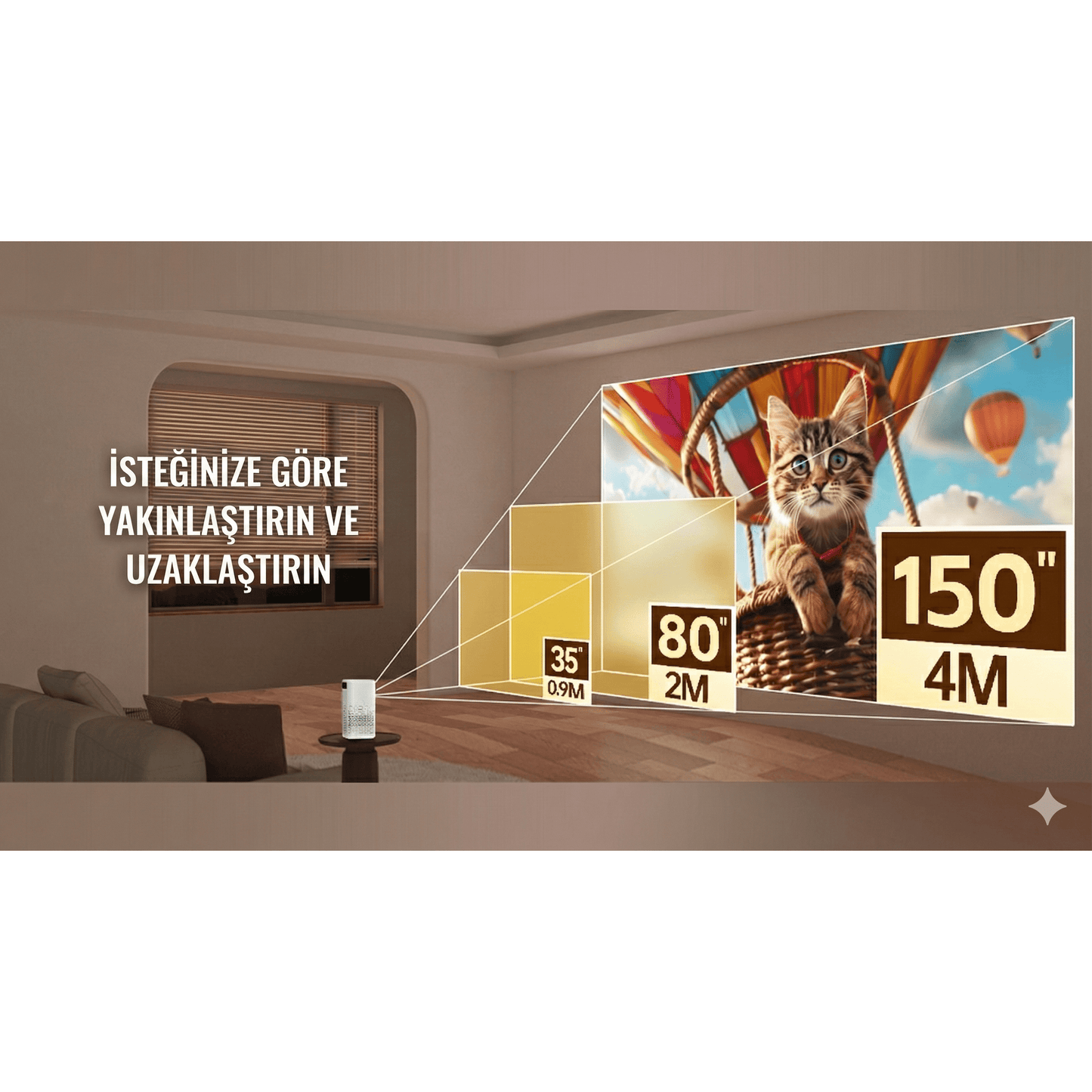 Teknomie Nova Go Mini Projeksiyon Cihazı