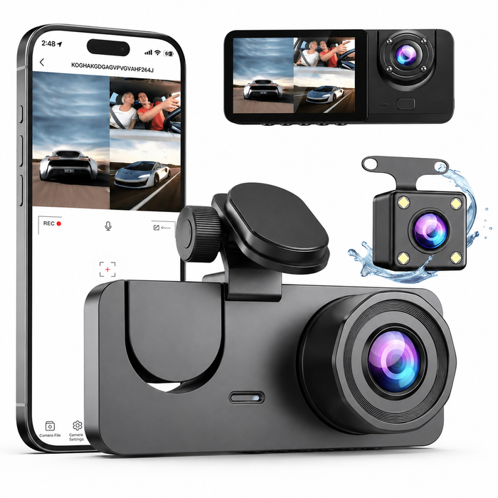 Teknomie  Ultra HD 3 Kanallı Araç Kamerası