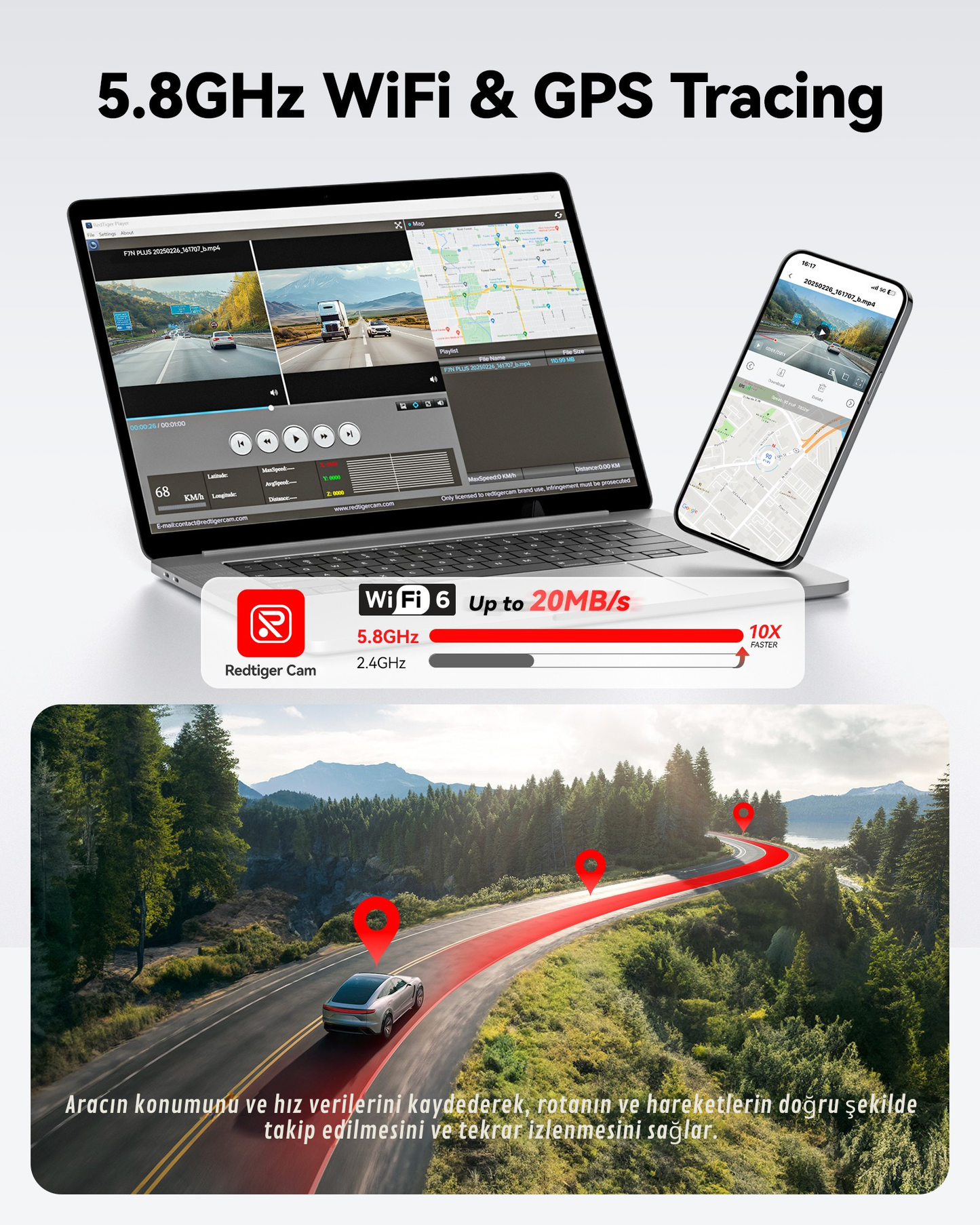 Teknomie 4 Kanallı Full HD Araç Kamerası - 360° Tam Koruma & Wi-Fi Uygulama Destekli