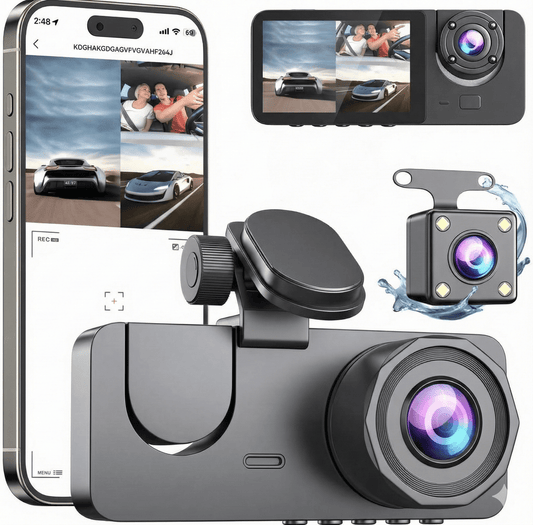 4K Ultra HD 3 Kanallı Araç Kamerası - 360° Ön, İç ve Arka Koruma