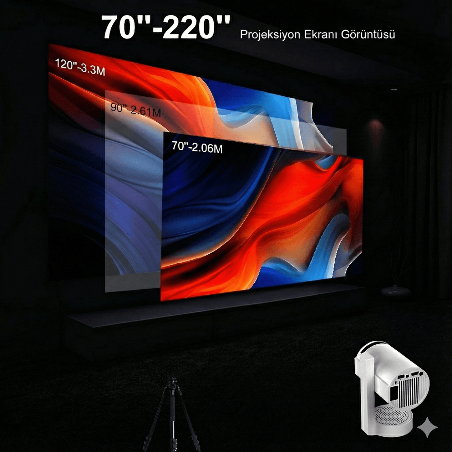 Teknomie Nova Go Traveler Projeksiyon Cihazı