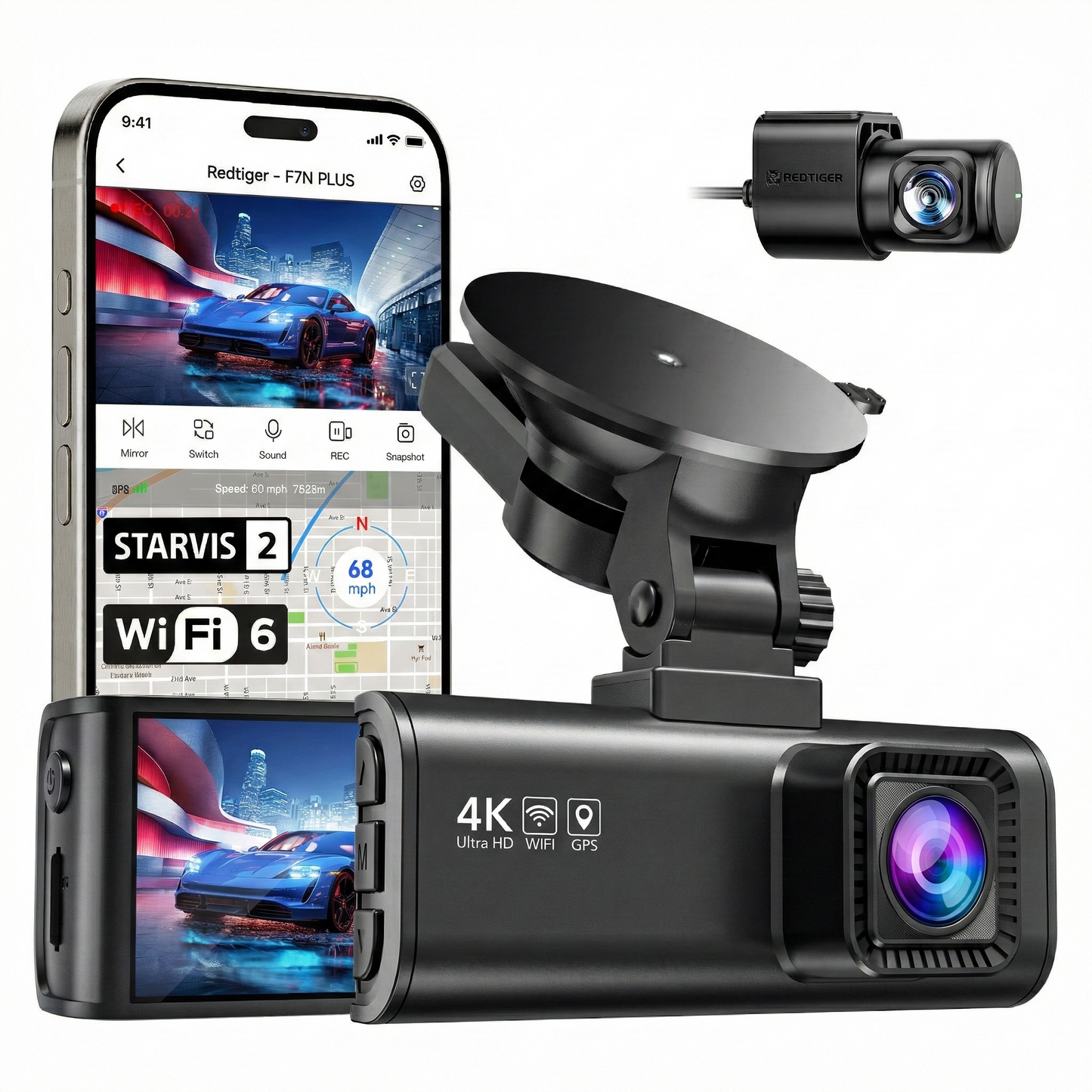 Teknomie 4 Kanallı Full HD Araç Kamerası - 360° Tam Koruma & Wi-Fi Uygulama Destekli