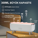 Denizanası Ve Volkan Efektli Hava Nemlendirici Aroma Difüzör 300ml Ses Sensörlü Rgb Işıklı