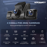 Teknomie 4 Kanallı Pro Araç Kamerası