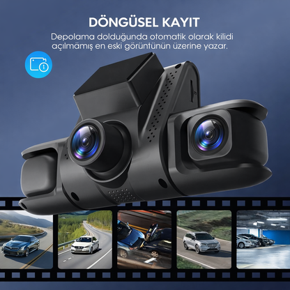 Teknomie 4 Kanallı Full HD Araç Kamerası - 360° Tam Koruma & Wi-Fi Uygulama Destekli